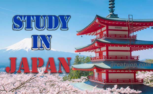Students learning in Japan